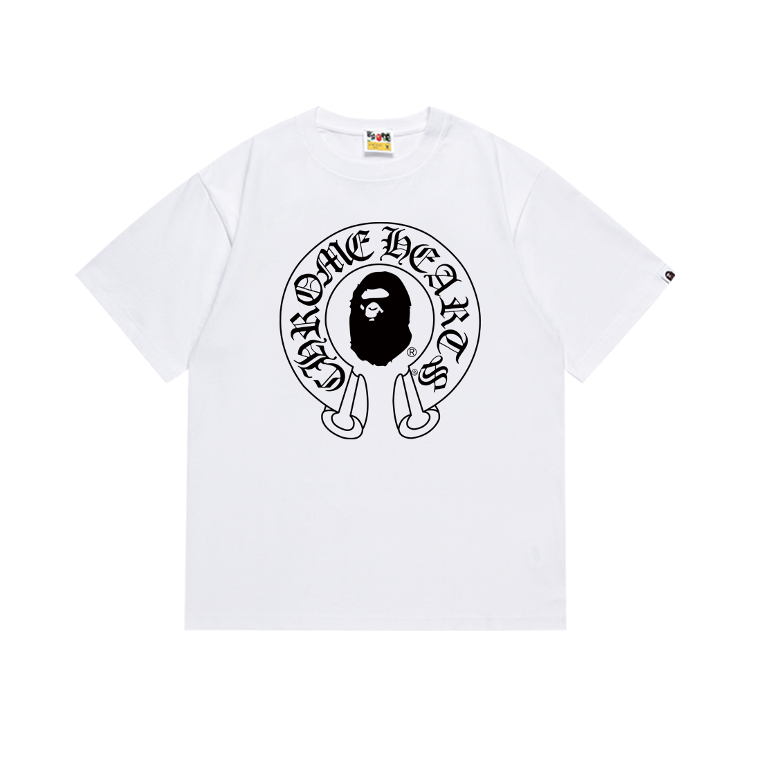 Chrome Hearts x BAPE Baby Milo Cross Graphic T-Shirt