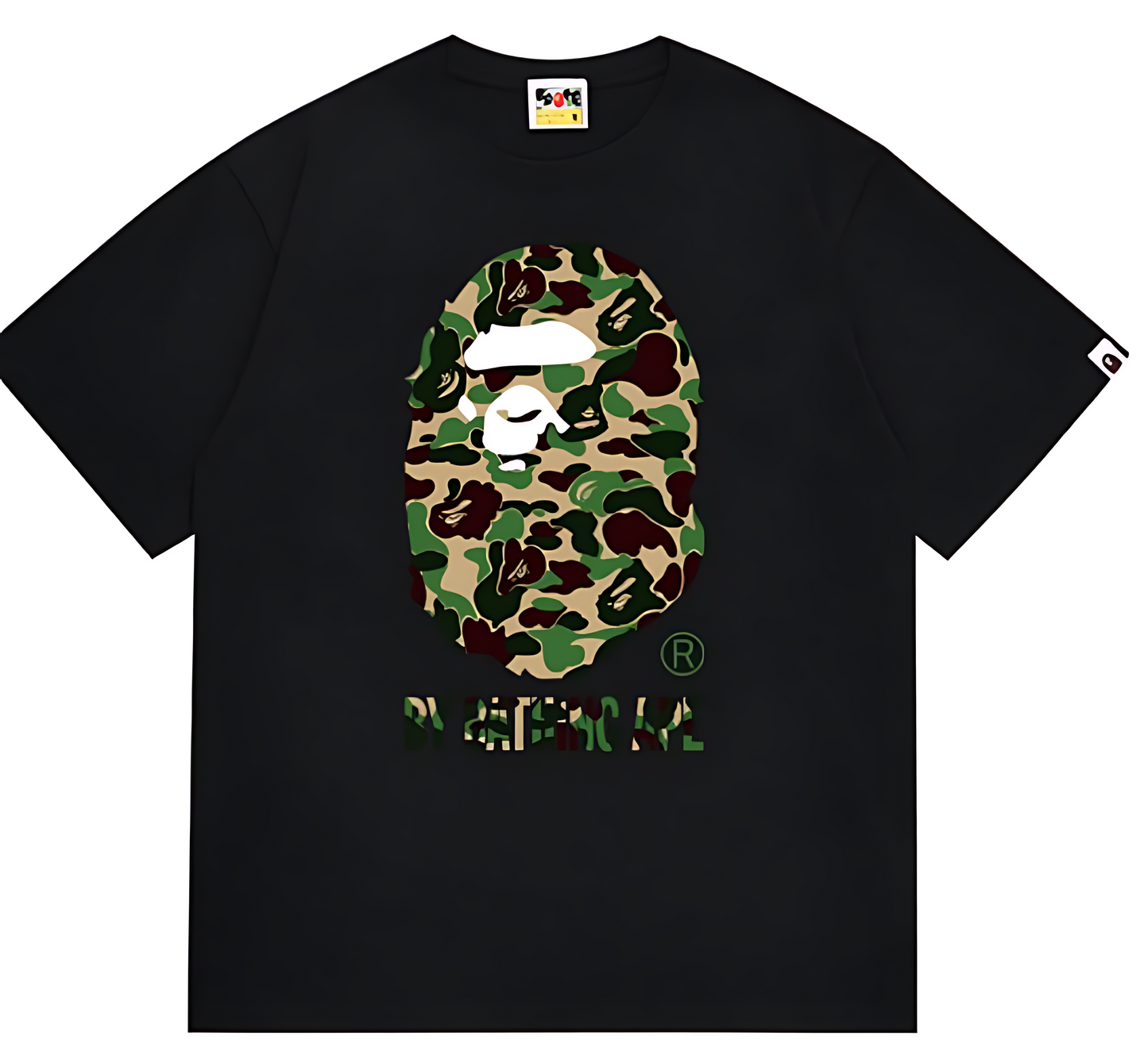 BAPE ABC Camo Big Ape Head T-shirt Black/Green