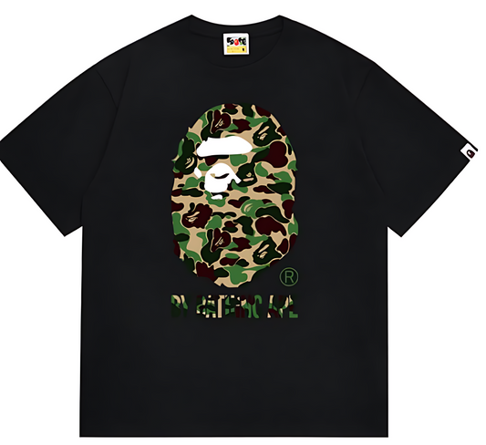 BAPE ABC Camo Big Ape Head T-shirt Black/Green