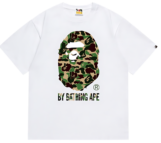 BAPE ABC Camo Big Ape Head T-shirt White/Green