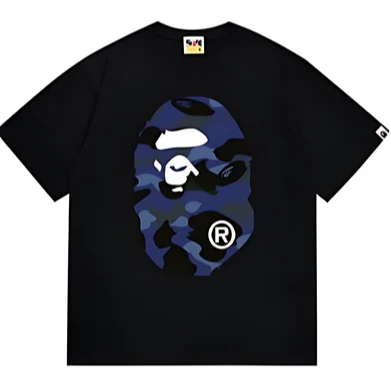 BAPE ABC Camo Big Ape Head Tee Black/Navy