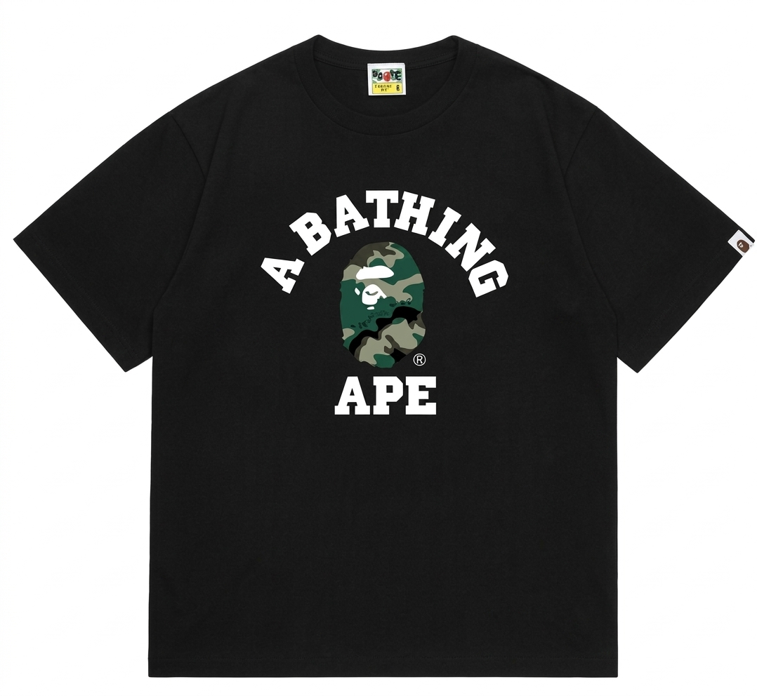 BAPE ABC Camo College Tee Black/Green