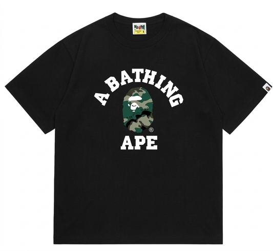 BAPE ABC Camo College Tee Black/Green