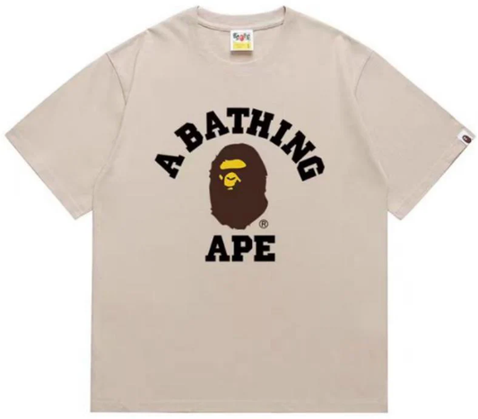 BAPE College T-Shirt Beige