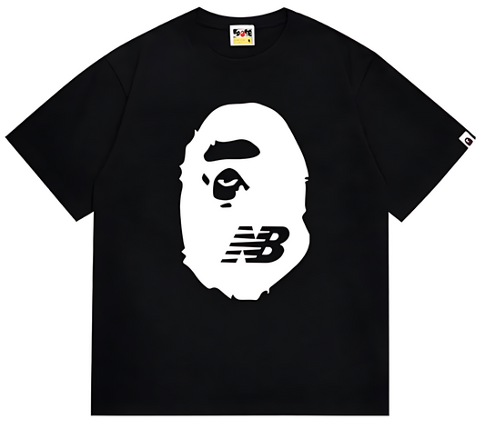 A Bathing Ape x New Balance Ape Head Tee Black
