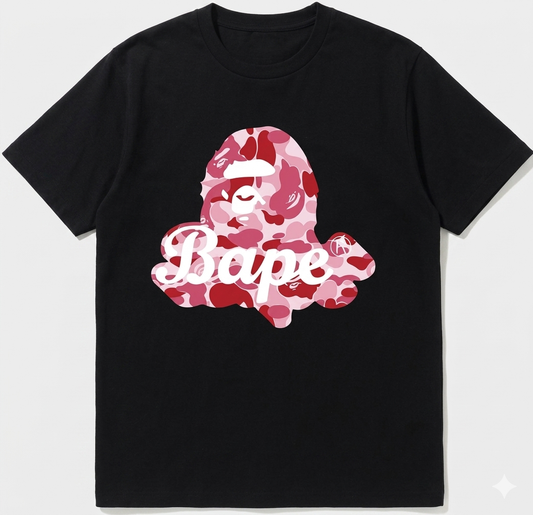 BAPE ABC Pink Camo Ape Head Bape Tee