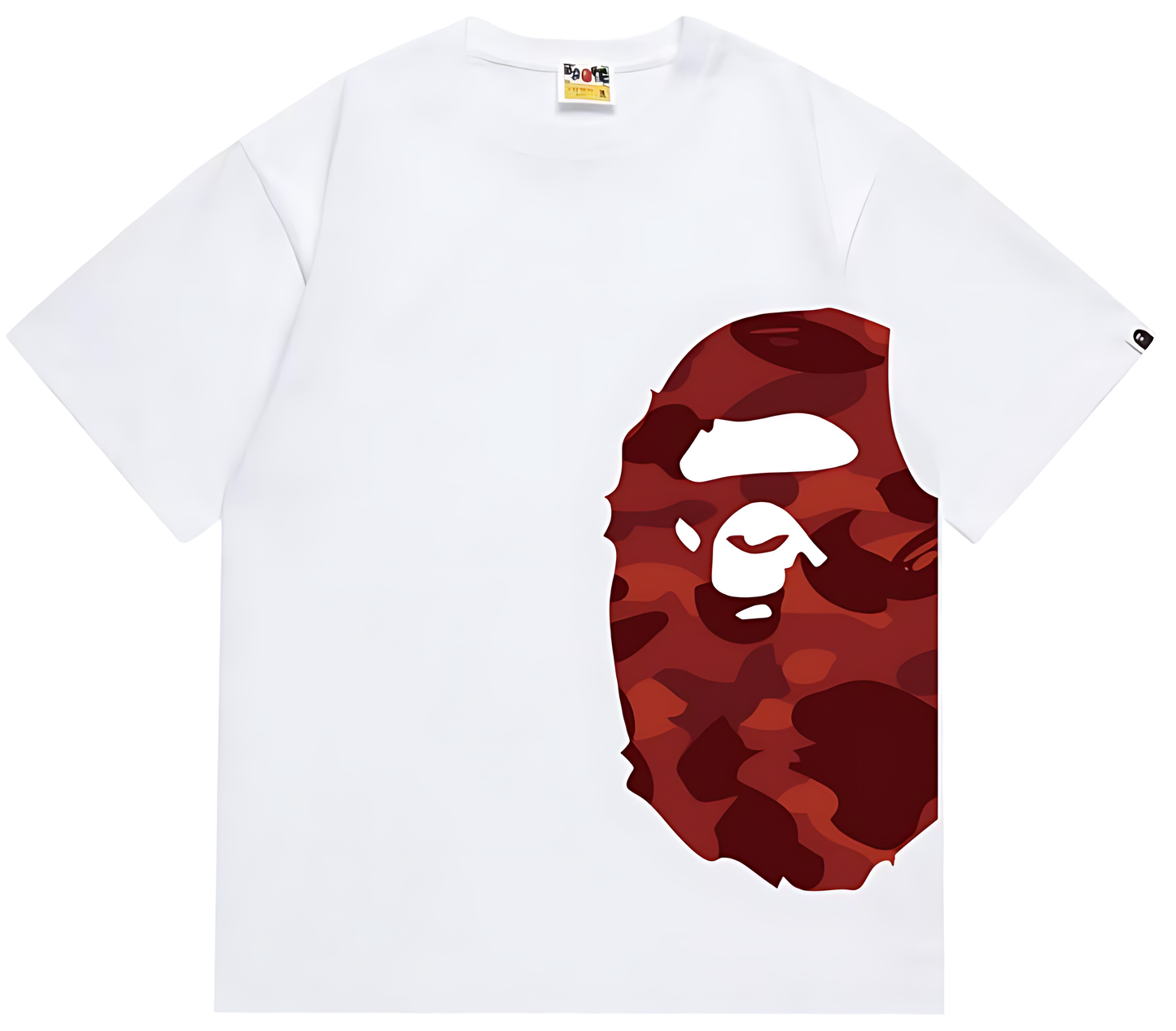 BAPE ABC Camo Side Big Ape Head Tee Red Camo