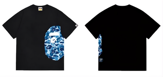 BAPE ABC Camo Side Big Ape Head Tee Blue Camo