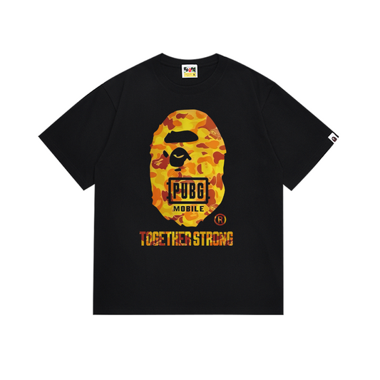 BAPE x PUBG MOBILE Ape Head T-Shirt Black