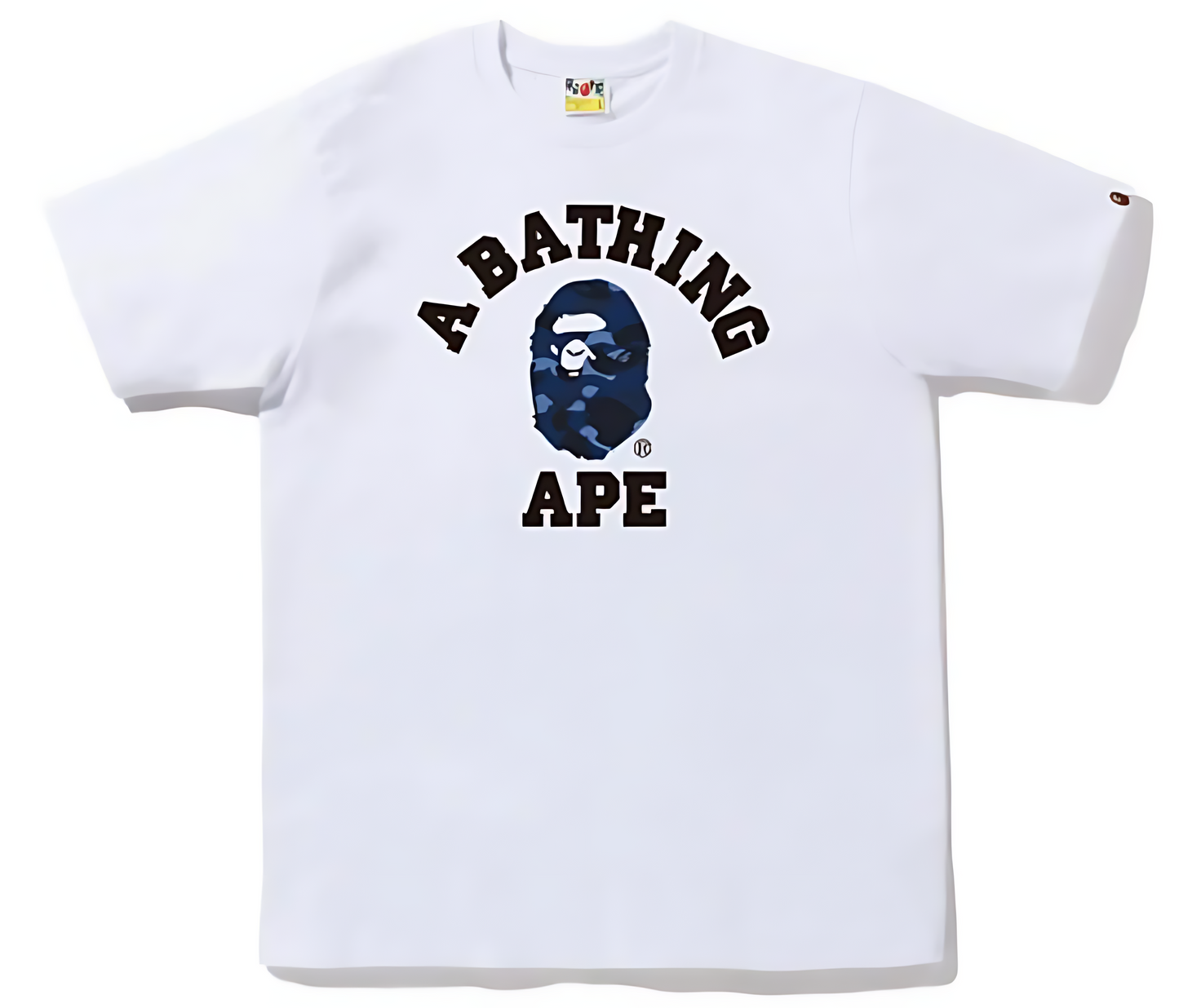 A Bathing Ape Color Camo College Tee Blue Camo