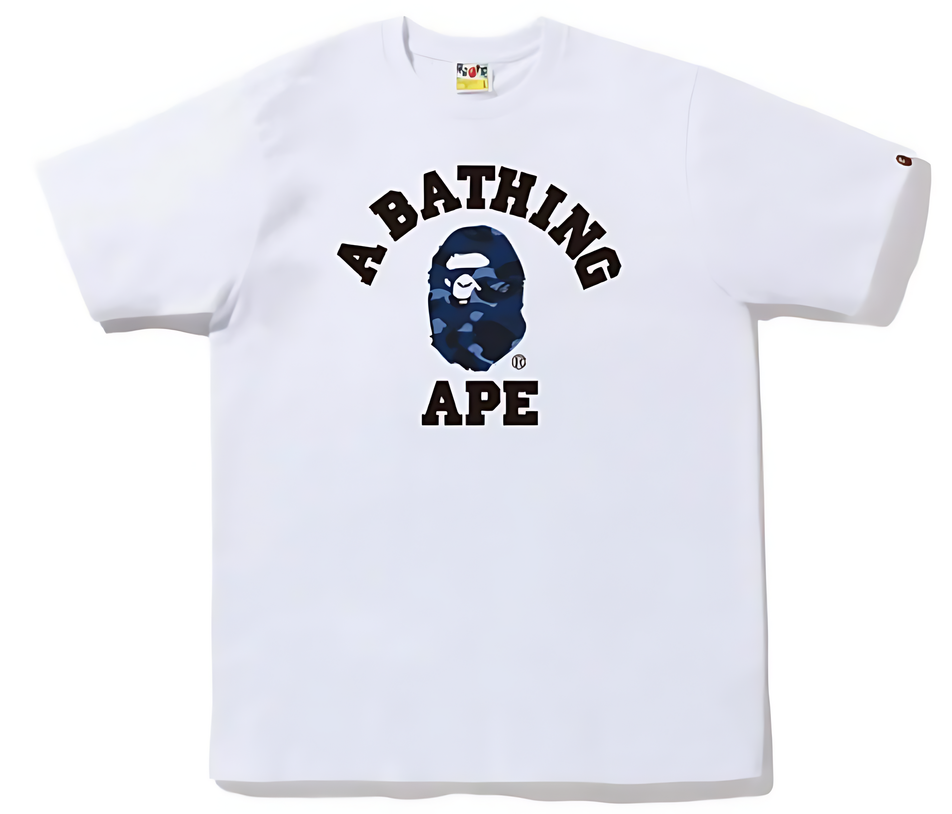 A Bathing Ape Color Camo College Tee Blue Camo