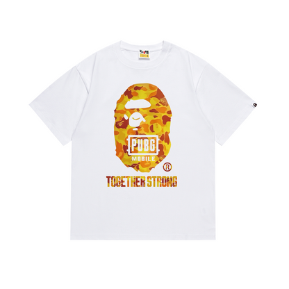 BAPE x PUBG MOBILE Ape Head T-Shirt White