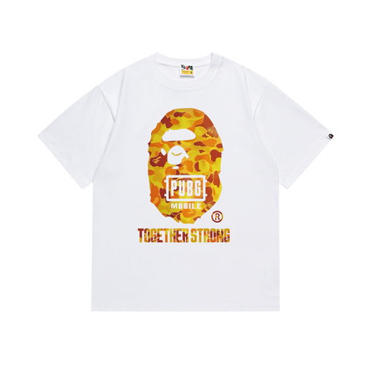 BAPE x PUBG MOBILE Ape Head T-Shirt White