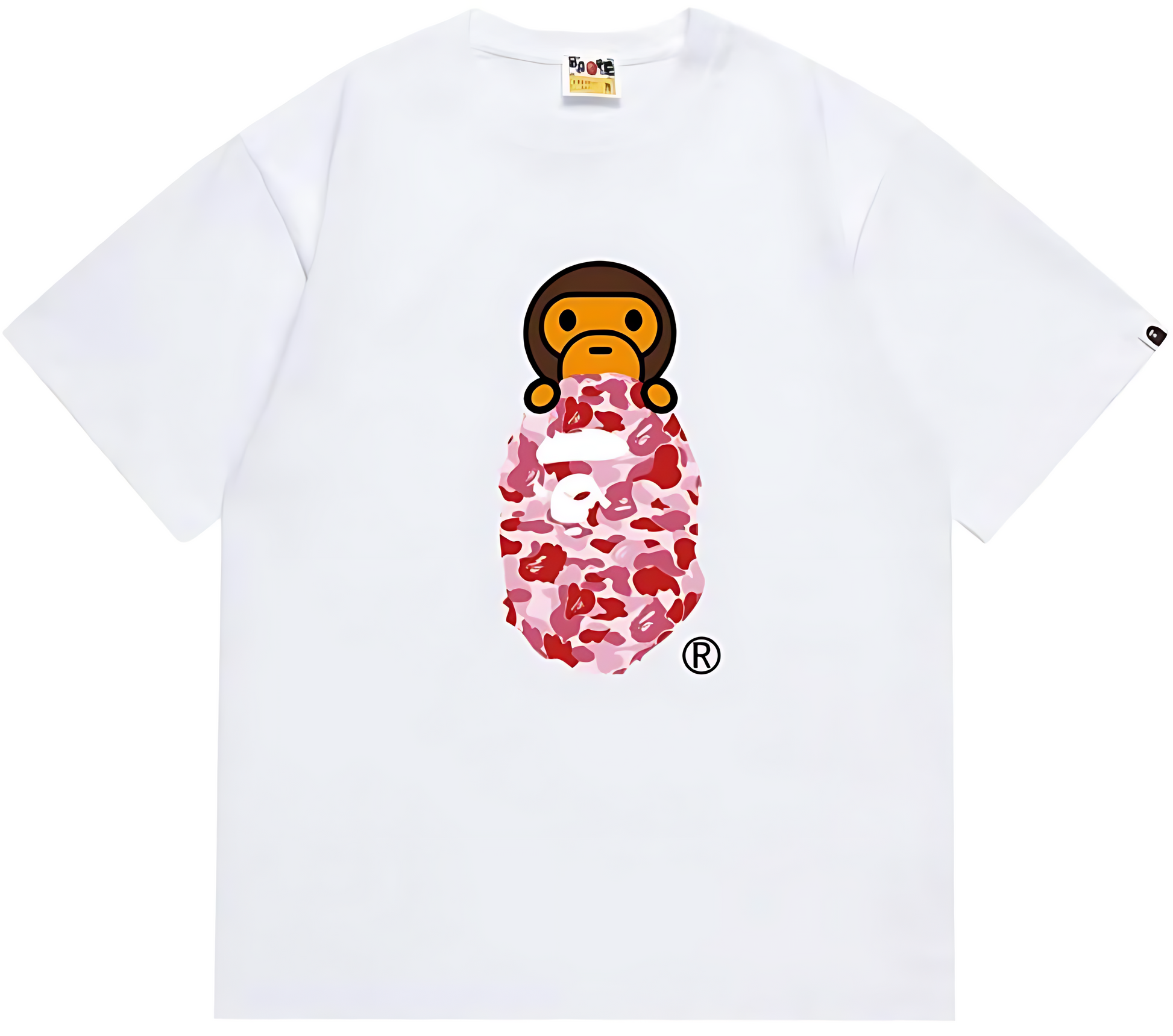 BAPE Baby Milo Pink Camo Ape Head Tee