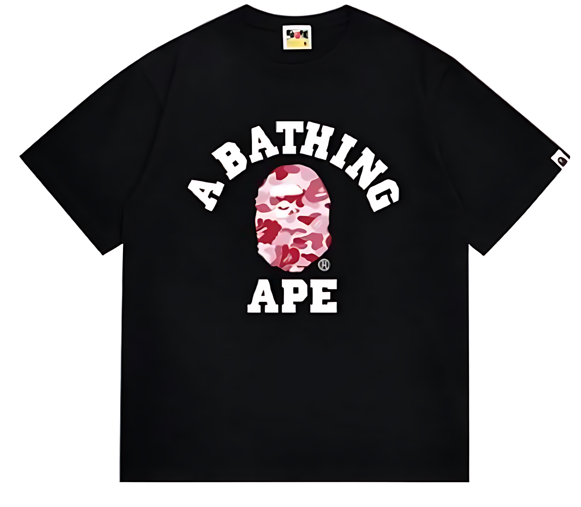 BAPE ABC Camo College Tee Black/White