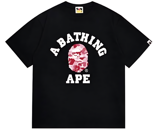BAPE ABC Camo College Tee Black/White
