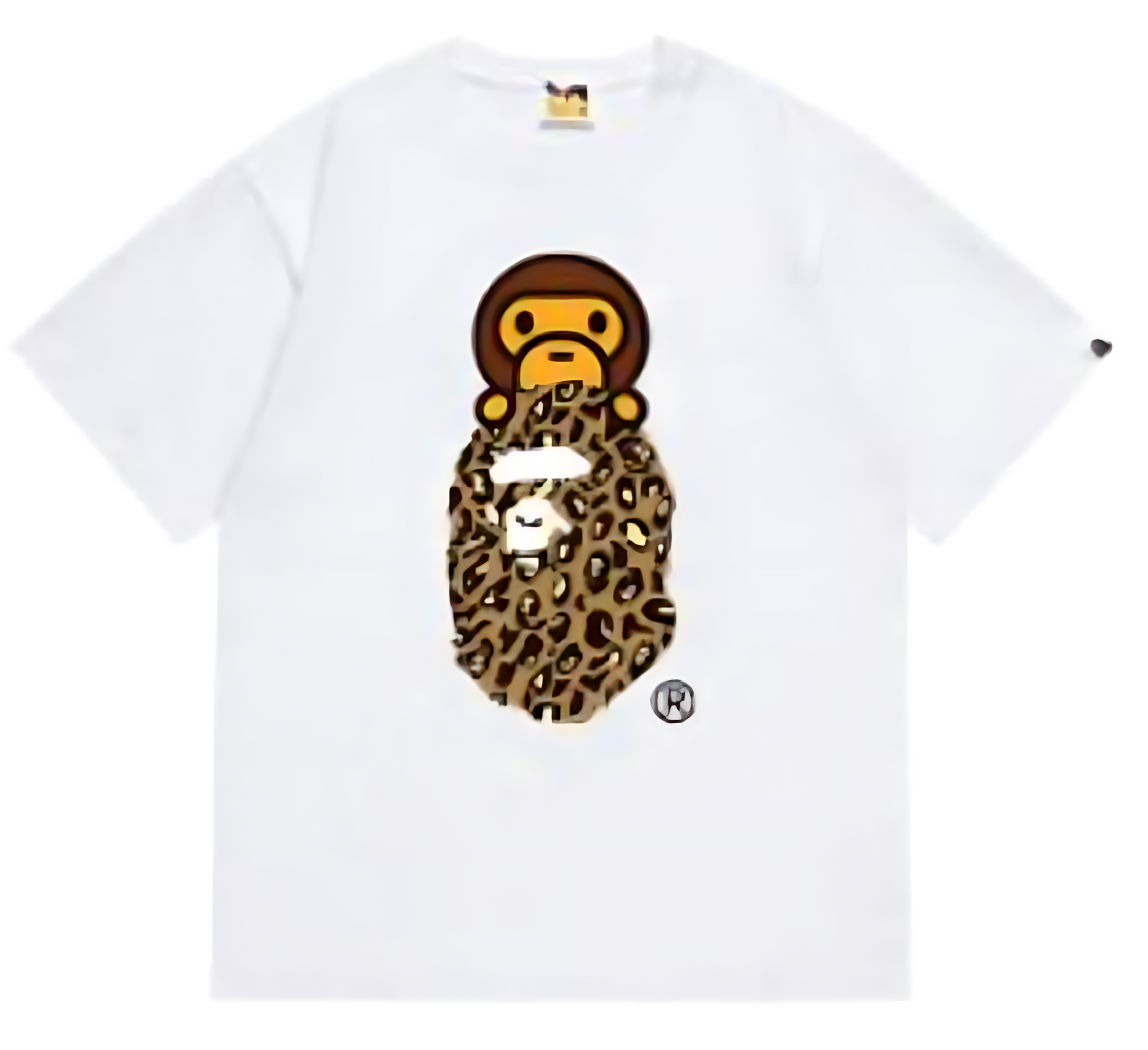 BAPE Baby Milo Leopard Ape Head T-Shirt White