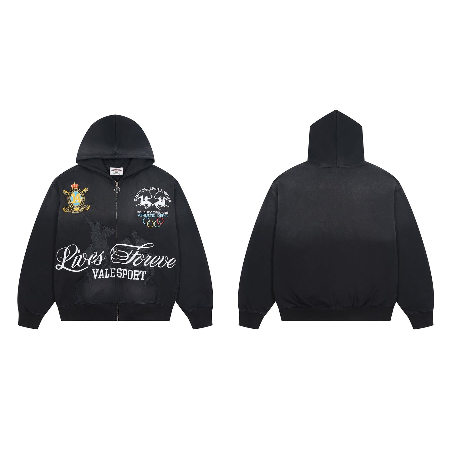 Vale Forever "Lives Forever" Sport Zip-Up Hoodie