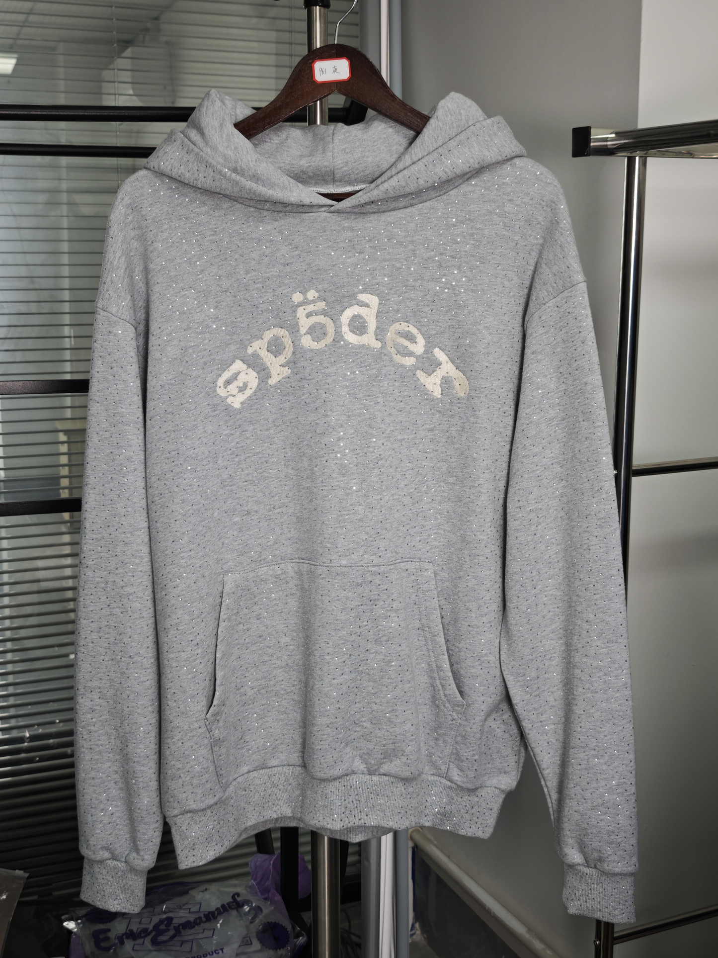Sp5der Rhinestone Logo Hoodie (Multiple Colors Available)