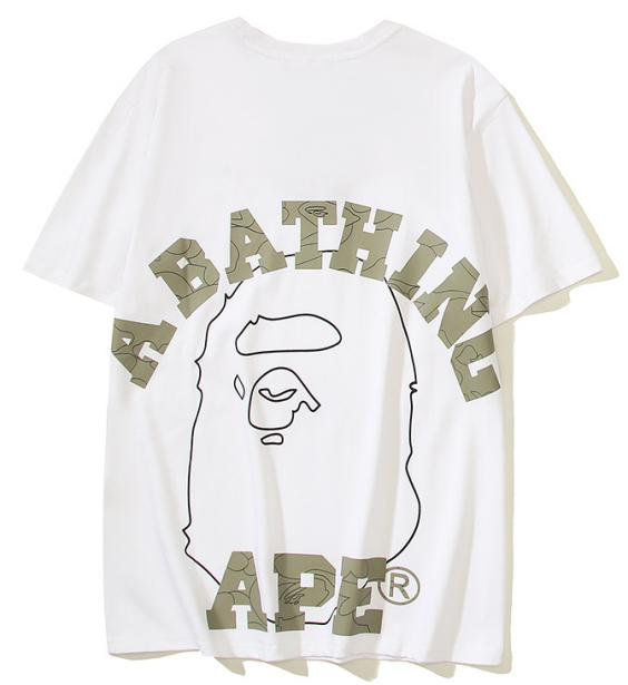 BAPE Line 1st Camo Face Over College Tee White