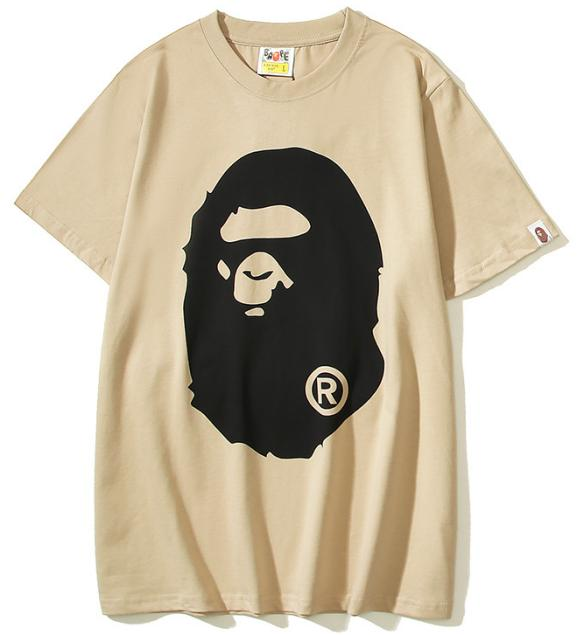 BAPE Bicolor Big Ape Head T-Shirt Beige