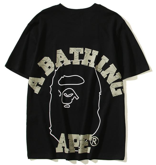 BAPE Line 1st Camo Face Over College Tee Black
