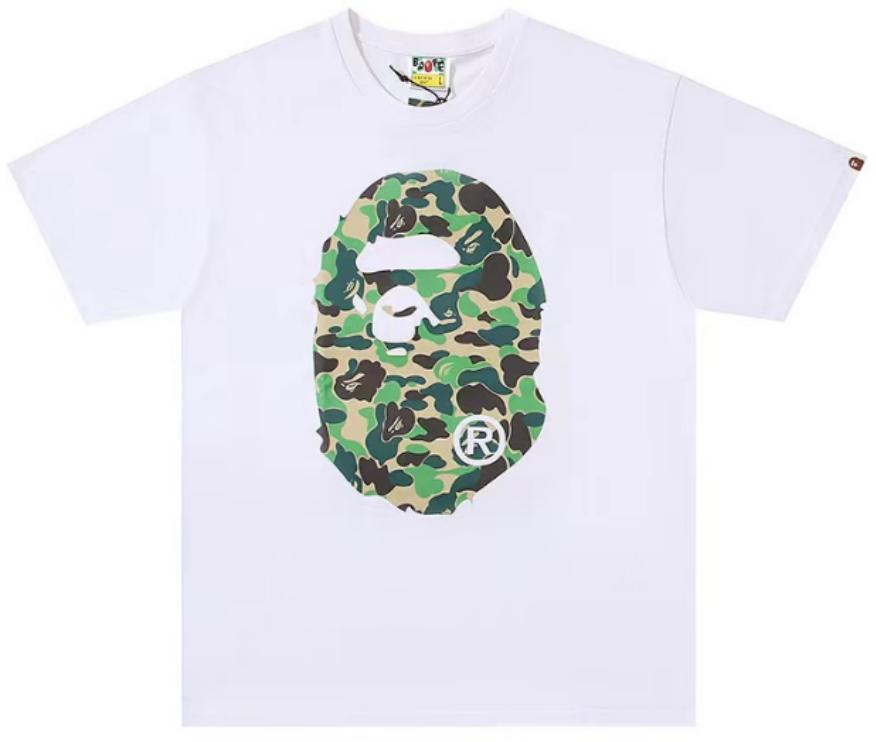BAPE ABC Camo Big Ape Head T-Shirt White Green