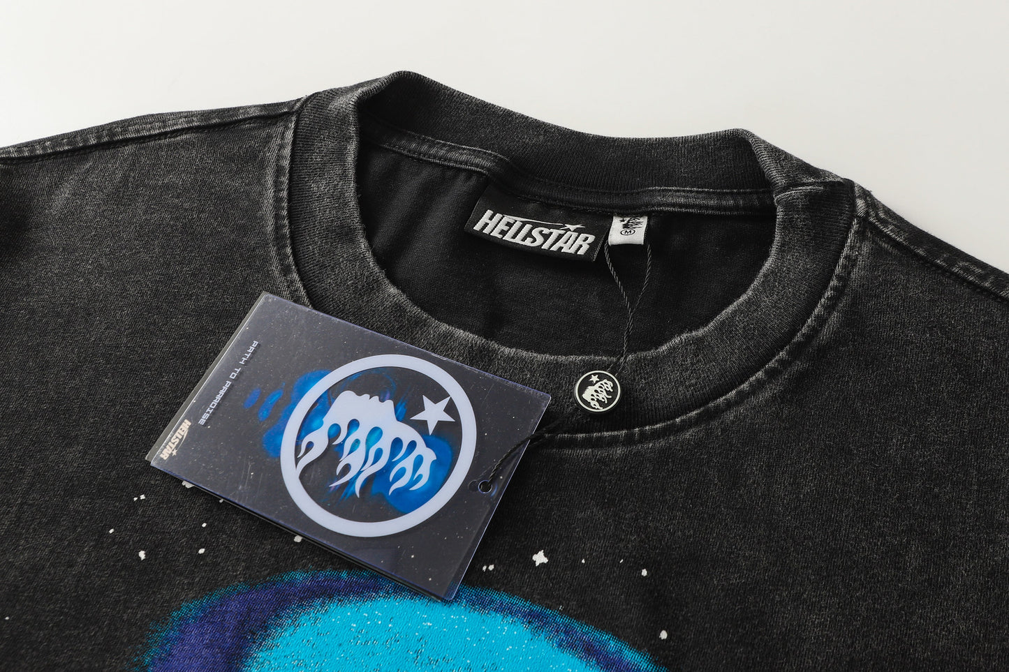 Hellstar The Future Goggles Graphic Print Streetwear Tee Washed Black