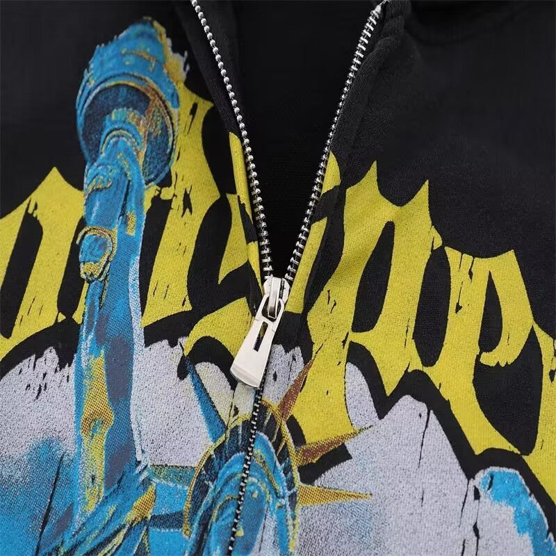 Godspeed Statue Of Liberty Zip Up Hoodie