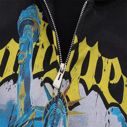 Godspeed Statue Of Liberty Zip Up Hoodie