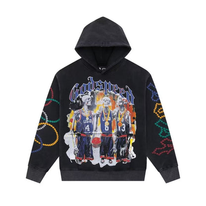 Godspeed Skeleton Basketball Team Hoodie
