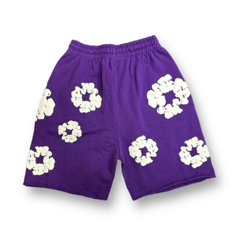 Denim Tears Cotton Wreath Shorts Purple