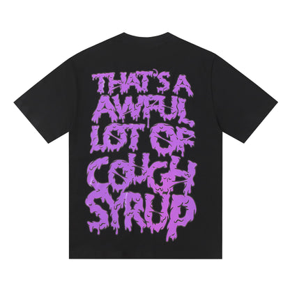 That's A Awful Lot Of Cough Syrup Skeleton Grave Graphic T-Shirt