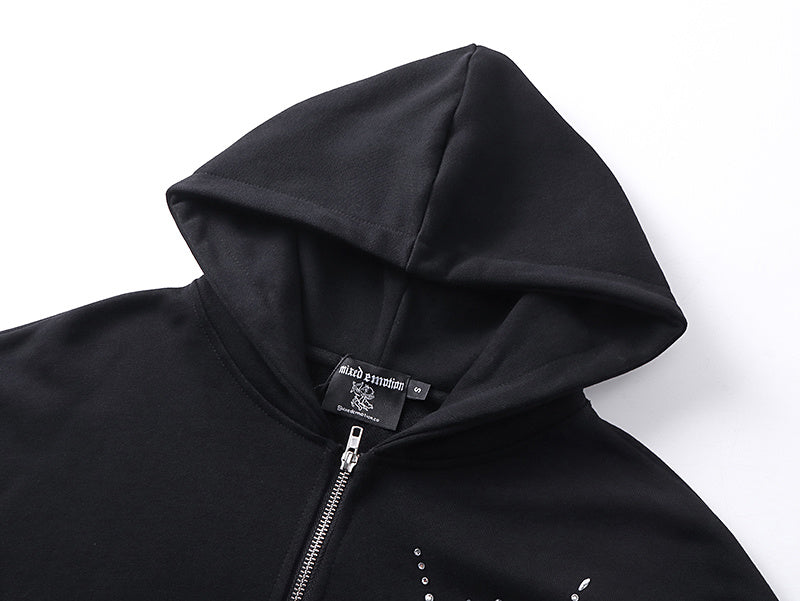 Mixed Emotion Eclipse rhinestone-embellishment Hoodie
