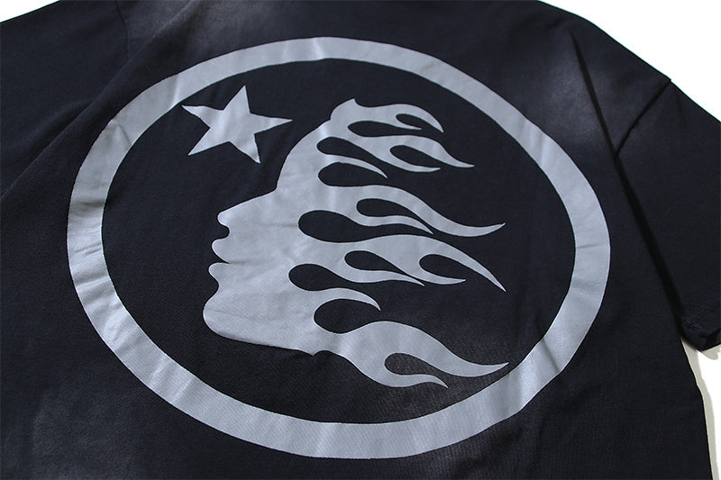Hellstar Sports Flame Face T-Shirt 'Black'