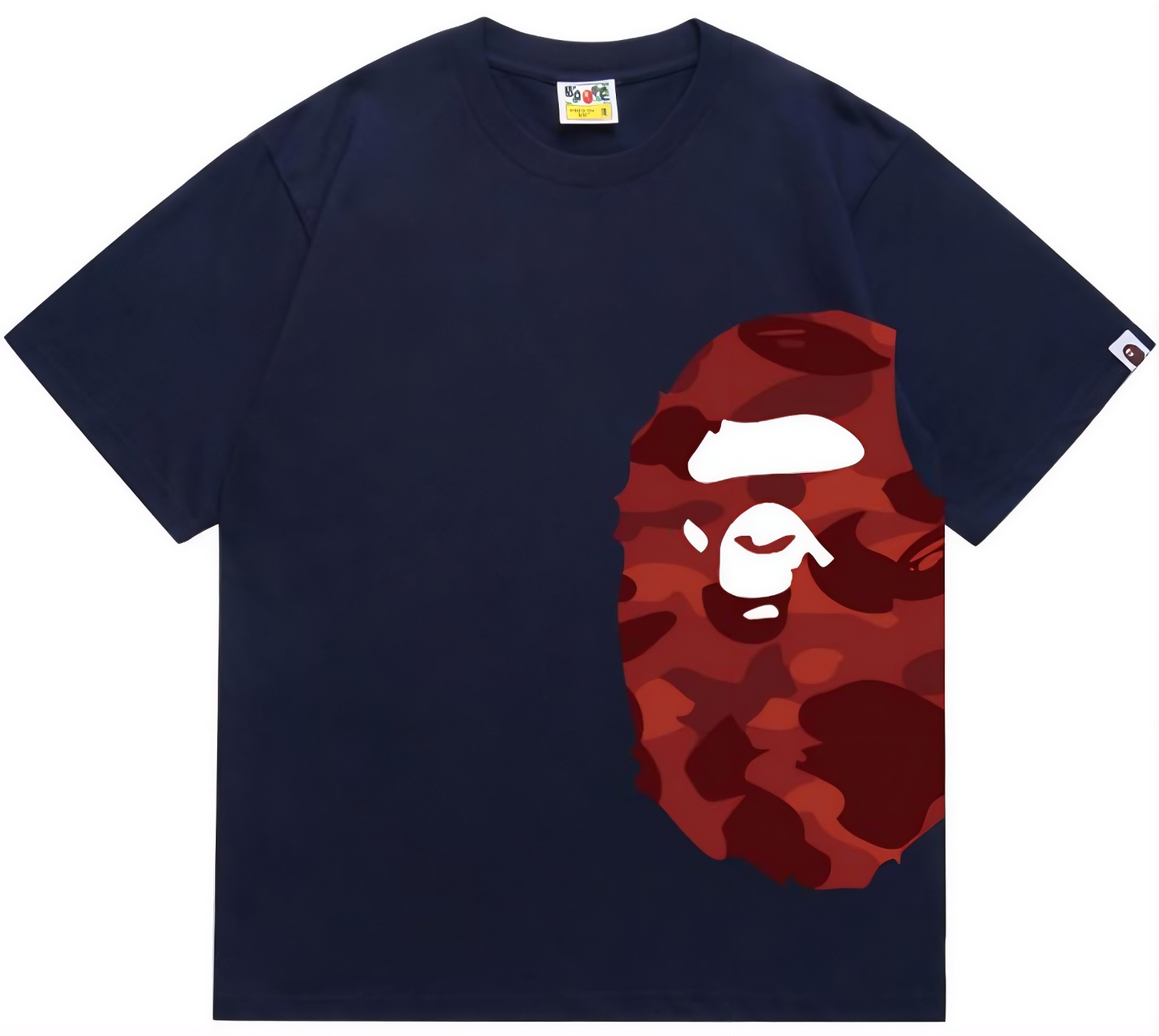 BAPE ABC Camo Side Big Ape Head Tee Red Camo