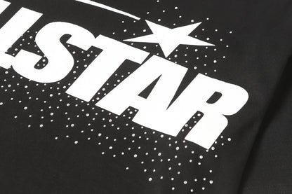Hellstar Graphic Logo Rhinestone Vintage Black T-Shirt