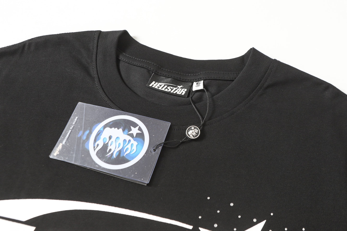 Hellstar Graphic Logo Rhinestone Vintage Black T-Shirt