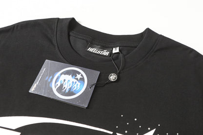 Hellstar Graphic Logo Rhinestone Vintage Black T-Shirt