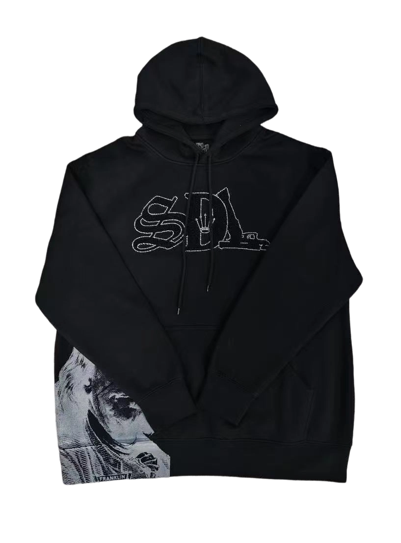 SDL Franklin Rhinestone Graphic Hoodie