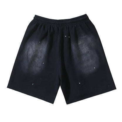 Hellstar Shard Flame Spray Fade Sweat Shorts