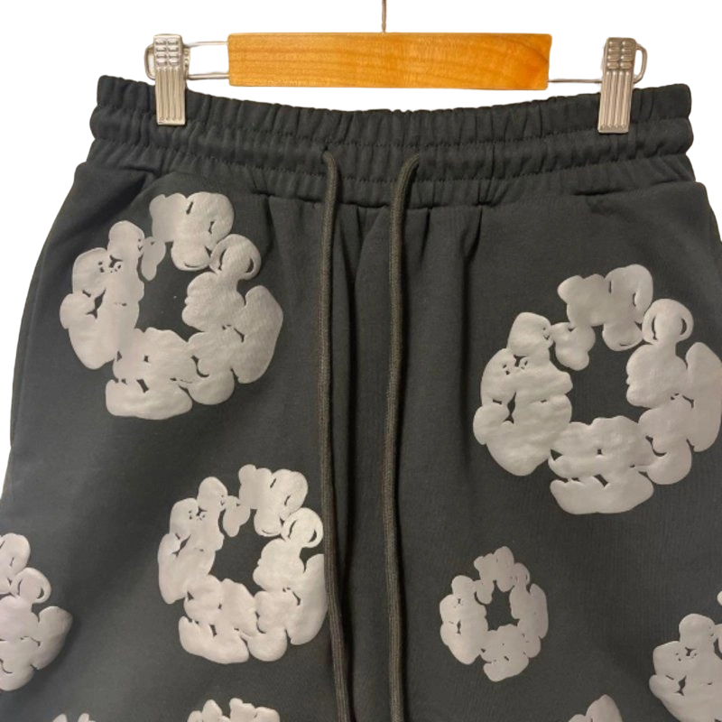Denim Tears Cotton Wreath Shorts Black/Grey