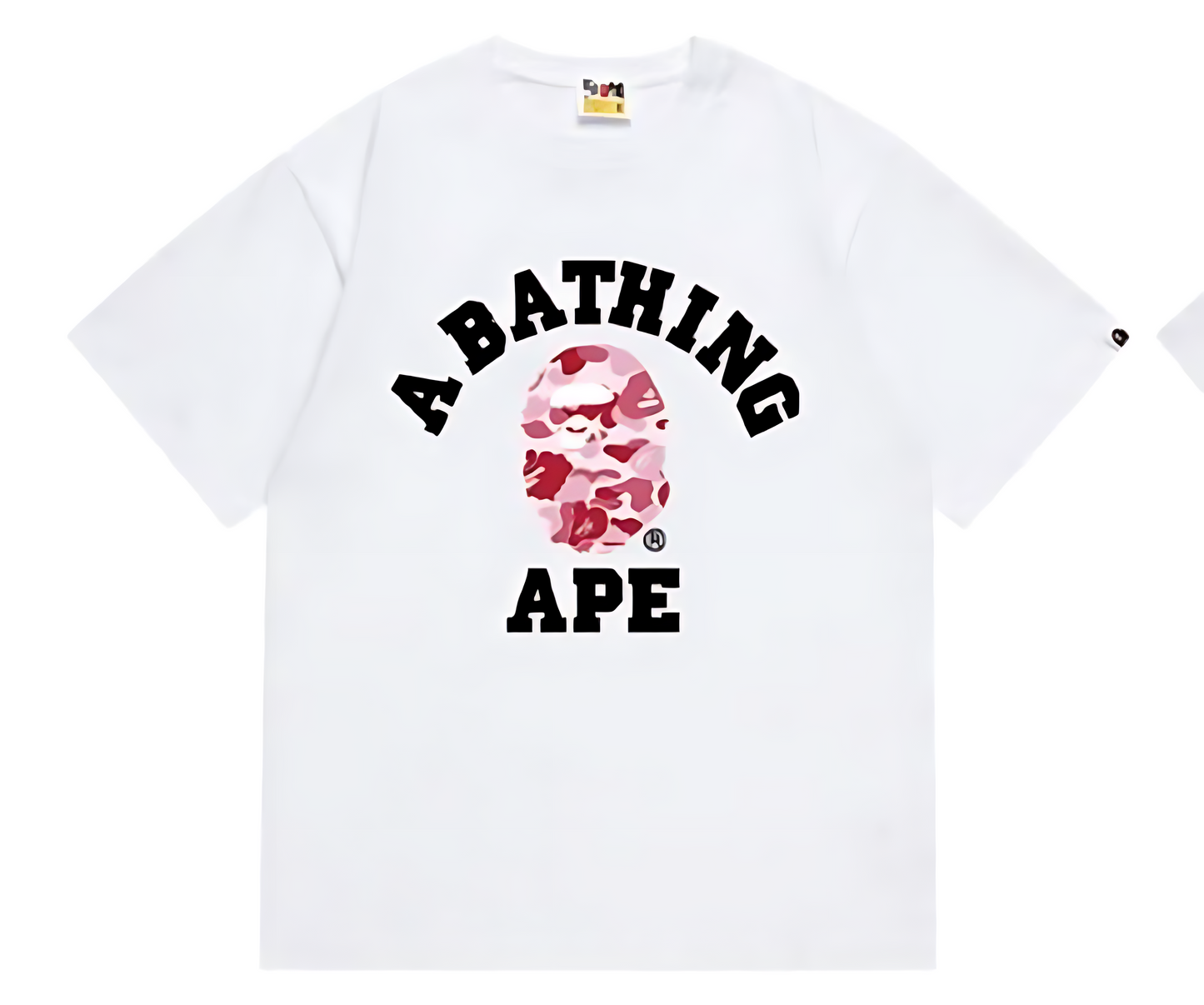 BAPE ABC Camo College Tee Black/White