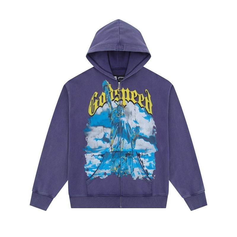 Godspeed Statue Of Liberty Zip Up Hoodie
