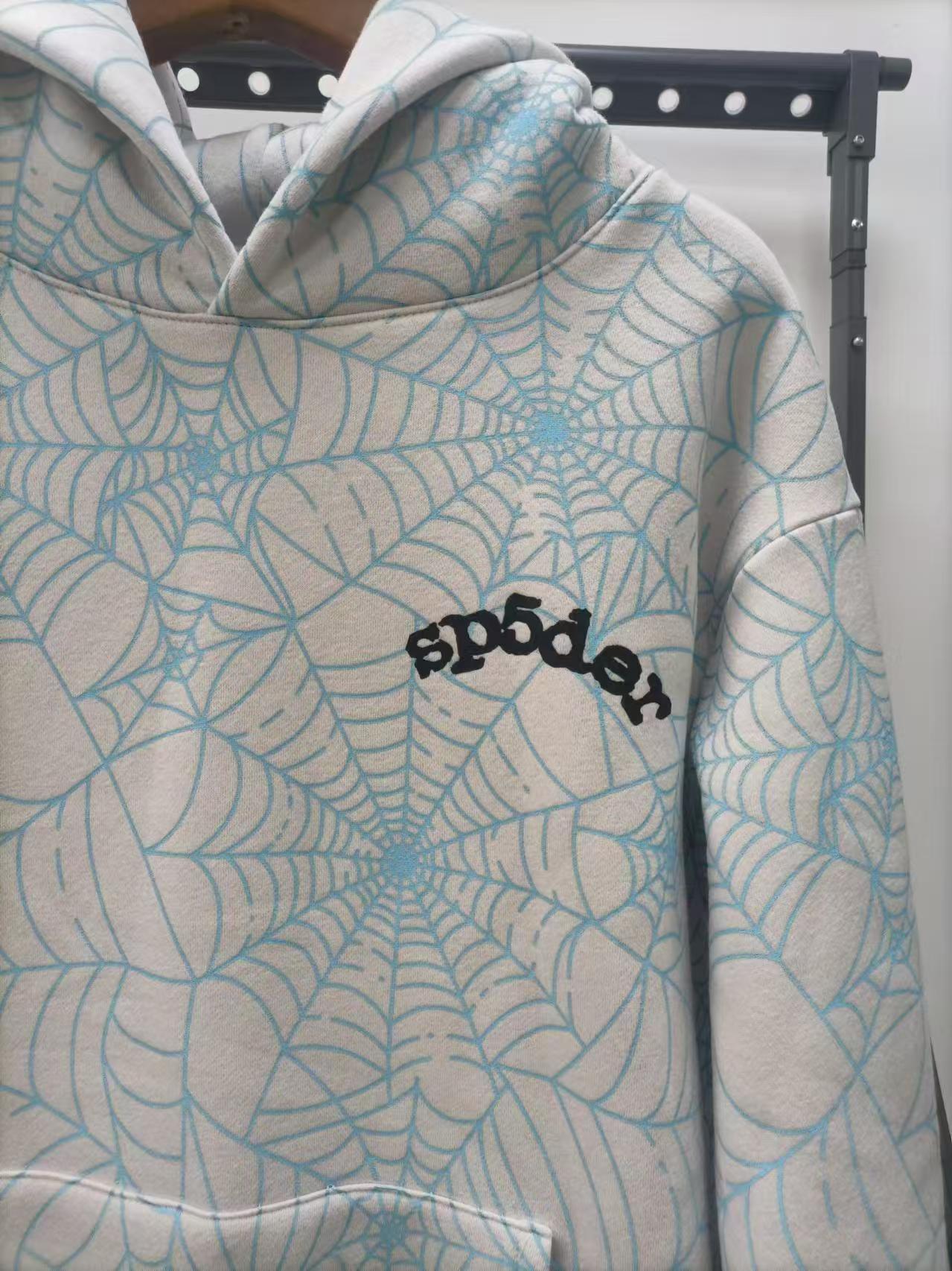 Sp5der AOP Web Hoodie 'Heather Grey'