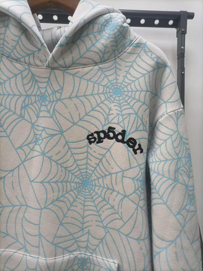 Sp5der AOP Web Hoodie 'Heather Grey'