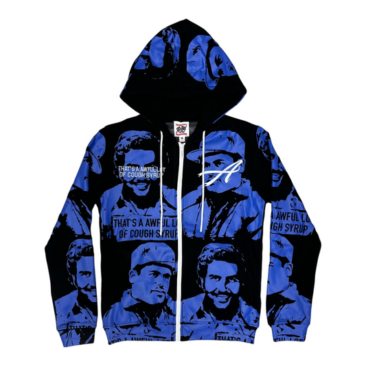 That's A Awful Lot Of Cough Syrup x Asaali Hoodie Blue