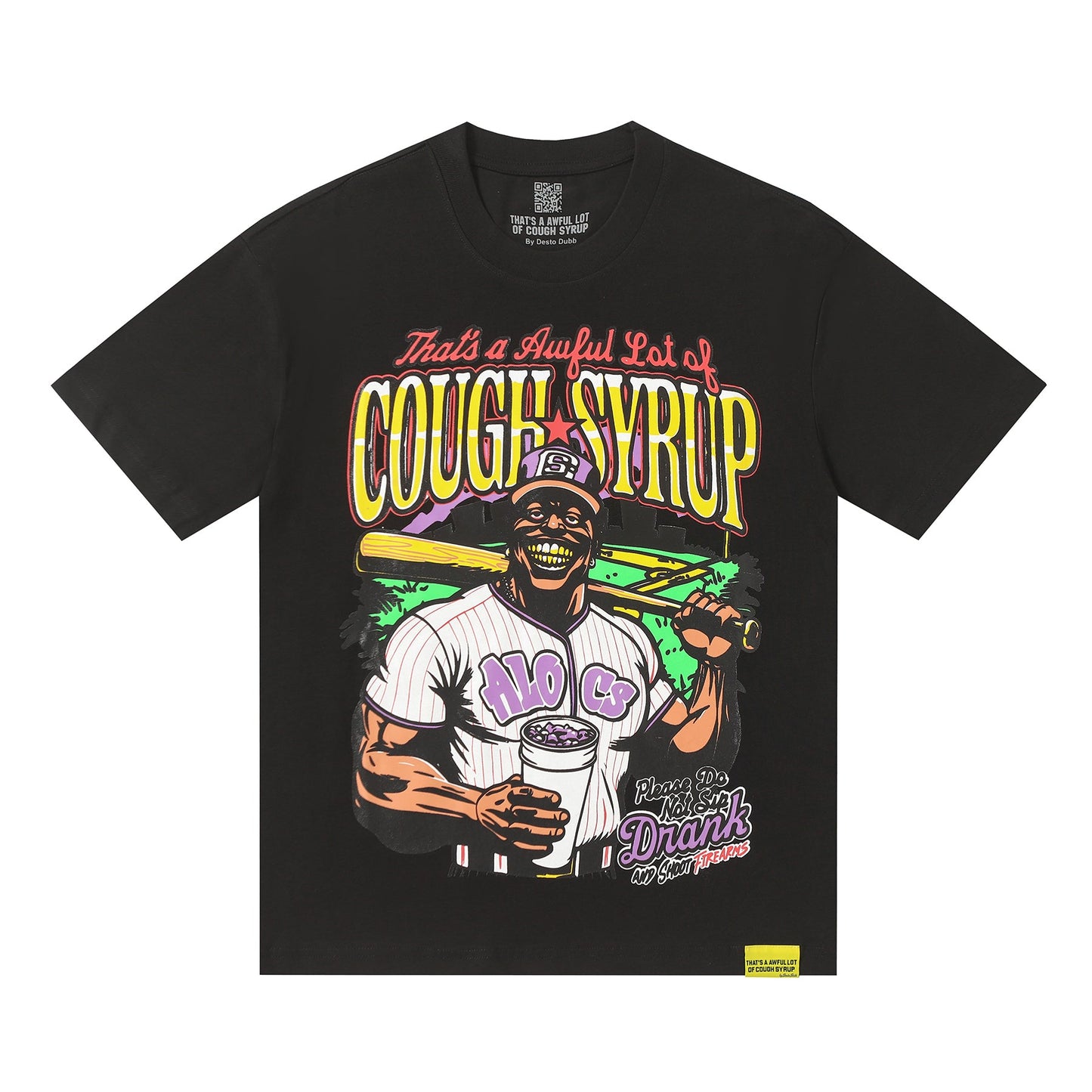 THAT'S A Awful Lot of Cough Syrup Black baseball T-shirt