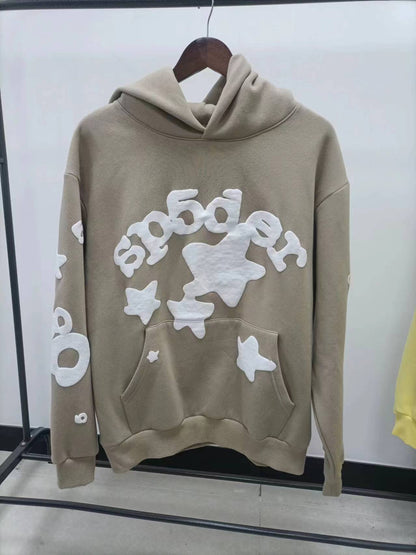 Sp5der Beluga Hoodie Heather Grey Khaki