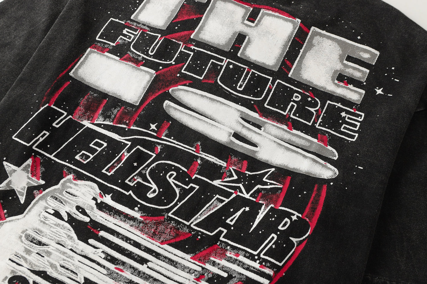 Hellstar The Future Goggles Graphic Print Streetwear Tee Washed Black